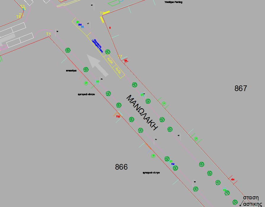 2/ στο τμήμα από Ηφαίστου έως Κύπρου (ΟΤ866 & ΟΤ867) ΟΤ 867 (όπως