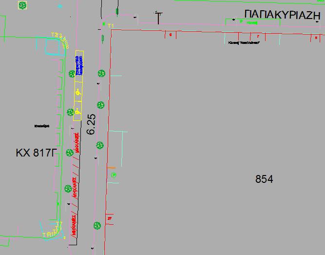 8/ στο τμήμα από Πρωτοπαπαδάκη έως Παπακυριαζή (ΚΧ 817Γ) ΚΧ 817Γ (όπως απεικονίζονται στο σχέδιο) Τρείς (3) θέσεις