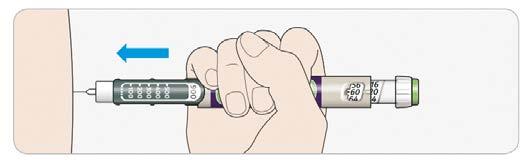 ΒΗΜΑ 5: Χορηγήστε τη δόση σας Έχουν επιλεχθεί 58 μονάδες Εάν σας είναι δύσκολο να πατήσετε το πλήκτρο ένεσης, μην το πιέσετε καθώς αυτή η κίνηση μπορεί να σπάσει τη συσκευή σας τύπου πένας.