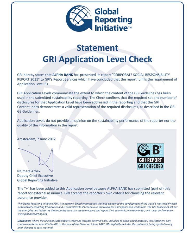 E K GRI Report Application Level C C+ B B+ A A+ Standard Disclosures G3 Profile Disclosures G3 Management Approach Disclosures G3 Performance Indicators & Sector Supplement Performance Indicators