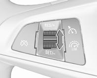 Για λόγους ασφαλείας, το cruise control δεν μπορεί να ενεργοποιηθεί, εάν πρώτα δεν πατήσετε το πεντάλ φρένου μία φορά. Η ενεργοποίηση, όταν έχει επιλεγεί πρώτη ταχύτητα, δεν είναι εφικτή.
