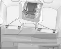 52 Καθίσματα, προσκέφαλα Στηρίγματα ISOFIX Στα πίσω καθίσματα Οι βάσεις στήριξης ISOFIX στα πίσω καθίσματα επισημαίνονται από το λογότυπο ISOFIX στην πλάτη του καθίσματος.