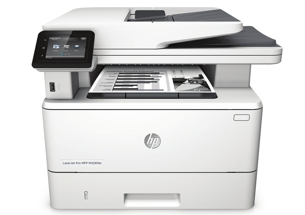 Φύλλο δεδομένων HP LaserJet Pro MFP M426f series Εντυπωσιακή ταχύτητα. Ισχυρή ασφάλεια.