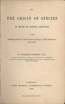 Ο Δαρβίνος δημοσίευσε το Νοέμβριο του 1859 το σημαντικότερο
