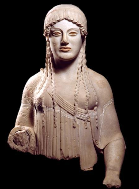 Η κυρία της Auxerre. Κρήτη, περ. 650 π.χ. Η πεπλοφόρος, 570-530 π.