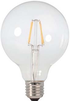 20-50-4291 LED GLASS FILAMENT TAIL E14 4W 4,00 20-50-4262 LED GLASS FILAMENT BALL P45 E14 4W
