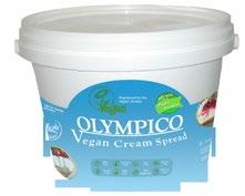 8 66 VEGAN CREAM SPREAD Το Olympico Vegan Spread είναι ένα κρεμώδης, αλειφόμενο και απαλό γευστικά προϊόν, 100% μη γαλακτοκομικό
