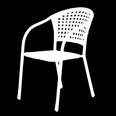 Μεταλλική/wicker γκρι ή καφέ Κωδ.