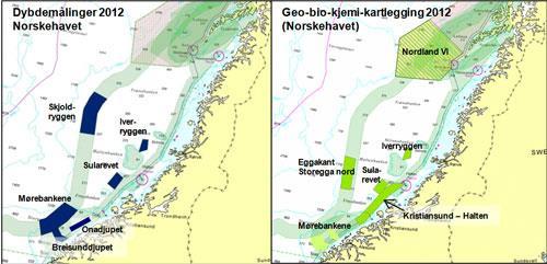 επιτυγχάνεται η σχεδιαζόμενη χαρτογράφηση από την ακτή της επαρχίας Troms. Ένας χάρτης που περιλάμβανε ευπαθείς βιοτόπους παρήχθη για τα Eggakanten, Troms III, Troms II και Nordland VII.