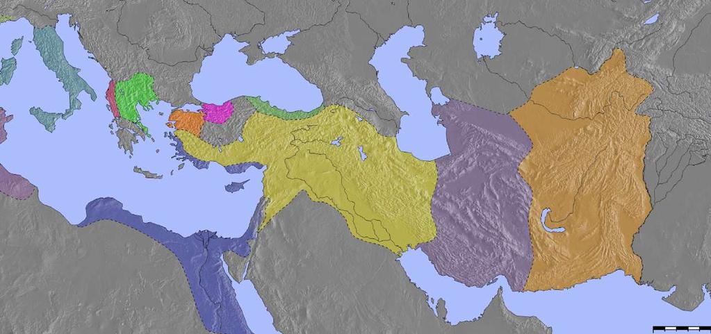 Ιλλυρία Κασπία Θάλασσα Ρωμαϊκό Κράτος Βασίλειο Μακεδονίας Ήπειρος Θράκη Βιθυνία Βασίλειο Περγάμου Γαλατία Εύξεινος Ποντος Πόντος Μεσόγειος Θάλασσα Βασίλειο Σελευκιδών Βασίλειο Πάρθων Ελληνικό