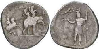 7. Δεκάδραχμο του Αλεξάνδρου Γ, περί το 324 π.χ. Αντίθετα, το νομισματοκοπείο στην Πέλλα περιοριζόταν στην έκδοση αργυρών νομισμάτων που κυκλοφόρησαν κυρίως στη Μακεδονία και την κυρίως Ελλάδα.
