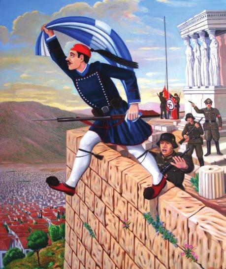 Ο απλός αυτός φαντάρος, ο Κωνσταντίνος Κουκίδης, Πόντιος στην καταγωγή, όταν στις 8:45 το πρωί έφθασαν μπροστά του οι κατακτητές της χώρας μας και με το δάκτυλο στην σκανδάλη των πολυβόλων τους, τον