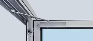 Προαιρετικά για πόρτες με βάθος εντοιχισμού 42 mm διατίθεται και ένας ενσωματωμένος μηχανισμός κλεισίματος με αναστολέα (κάτω εικ.
