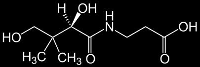 Βιταμίνη Β5: Παντοθενικό οξύ Πηγές: Παράγεται συνθετικά από τη μικροβιακή χλωρίδα του εντέρου και υπάρχει σε πολλές τροφές Δράση: συμμετέχει σε ενζυμικές λειτουργίες, σχετικές με τον