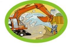 - Κατάβρεγμα κατά την διάρκεια των μετακινήσεων και εναποθέσεων άμμου, αδρανών, ή/και προϊόντων εκσκαφής ελαττώνει σημαντικά τη σκόνη που εκπέμπεται.
