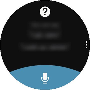 Εφαρμογές Χρήση S Voice 1 Πείτε την προκαθορισμένη εντολή αφύπνισης. Εναλλακτικά πατήστε το S Voice στην οθόνη εφαρμογών. Όταν εκκινείται το (S Voice), το Gear ξεκινά τη φωνητική αναγνώριση.