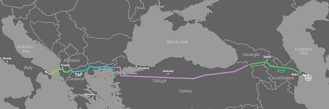 Σύστημα TANAP-TAP (Υπό Κατασκευή) TAP Length Diameter Capacity Anticipated Operational Date 878 km 48-inch (1,200 mm) pipes 10-20 bcm/y 2020