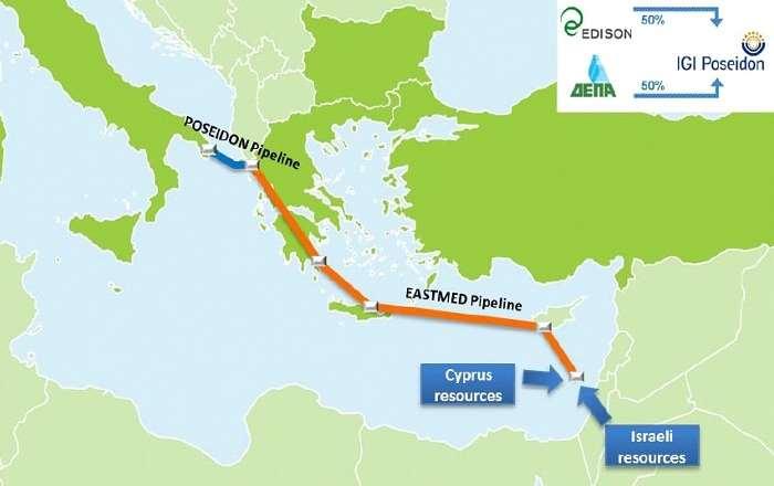 East Med και Διασύνδεση Ελλάδας-Ιταλίας (IGI) Poseidon (Conceptual Stage) East Med Length Diameter Capacity Anticipated Operational Date 1,300 km (offshore) 600 km (onshore)