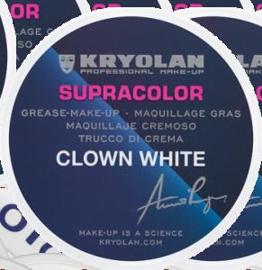 SUPRACOLOR CLOWN WHITE 30G Η δημιουργία θεατρικών χαρακτήρων χωρίς χρήση του Supracolor Clown White δε θα ήταν εφικτή Η σειρά είναι ευρύτατα γνωστή για την εξαιρετική καλυπτικότητά της Την απόλυτη