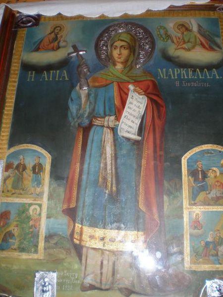 Η Αγία που είχε καταγωγή από τη Βολισσό ορφάνεψε σε μικρή ηλία από μητέρα.