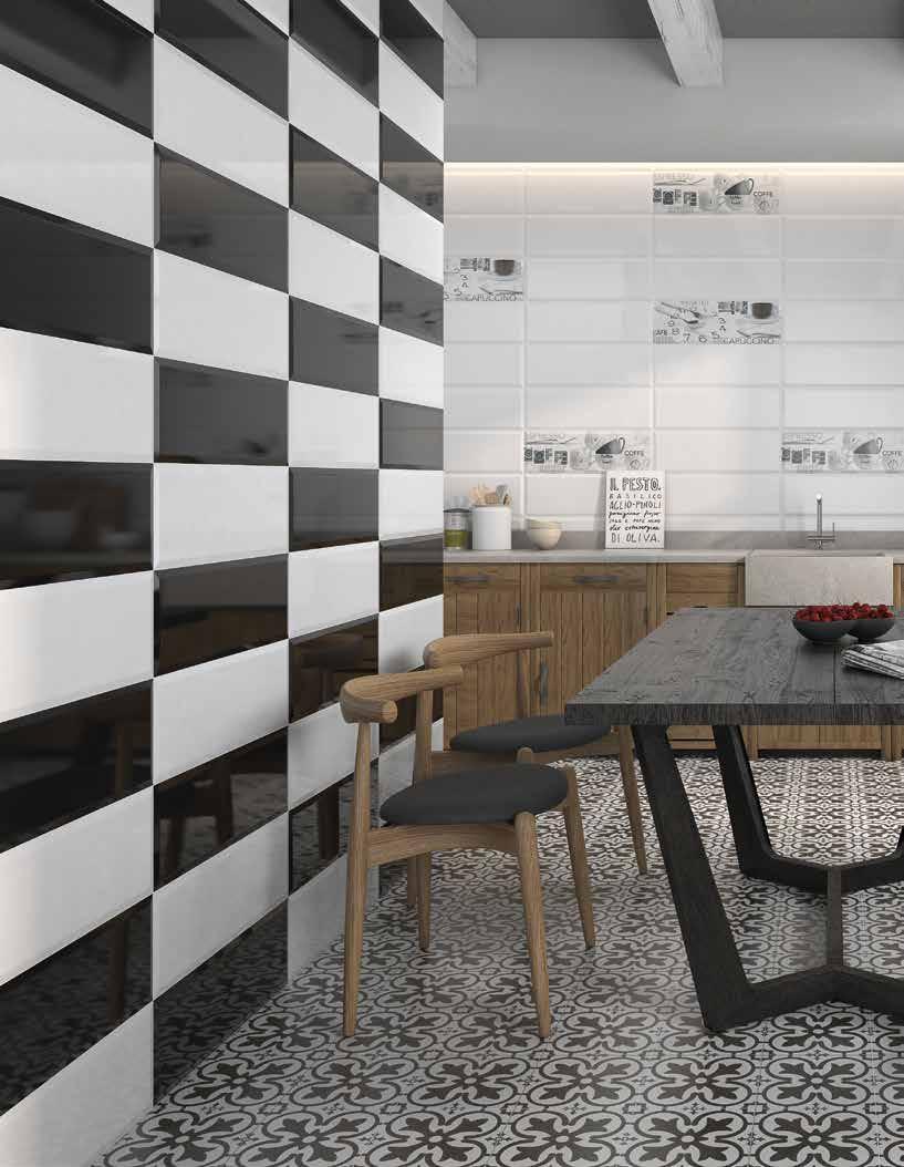 Royal Blanco/Negro 20x60_Deco Cocina