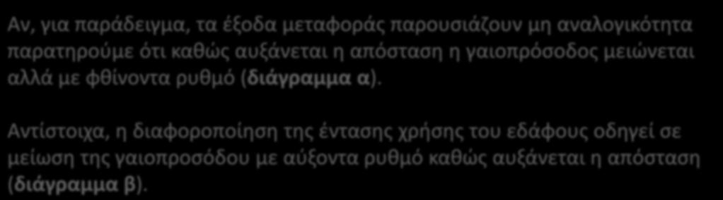 Αν, για παράδειγμα, τα έξοδα μεταφοράς παρουσιάζουν μη αναλογικότητα