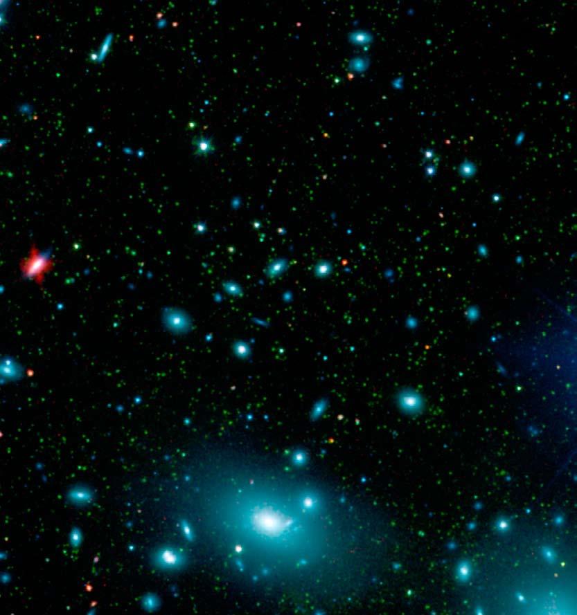 Καλλιτεχνική αναπαράσταση του Γαλαξία μας. Η μπλε άλως αντιστοιχεί στην κατανομή τα σκοτεινής ύλης (φωτογρ. ESO/L. Calçada).