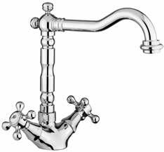 01.122 IT_ Monoforo lavello, canna antica EN_ One-hole sink mixer, old style spout FR_