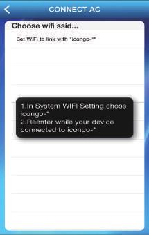 5.2 Δικτυακή σύνδεση κινητού iphone Πριν χρησιμοποιήσετε το τηλεχειριστήριο, παρακαλούμε συνδέστε το κλιματιστικό σας με το οικιακό Wi-Fi.