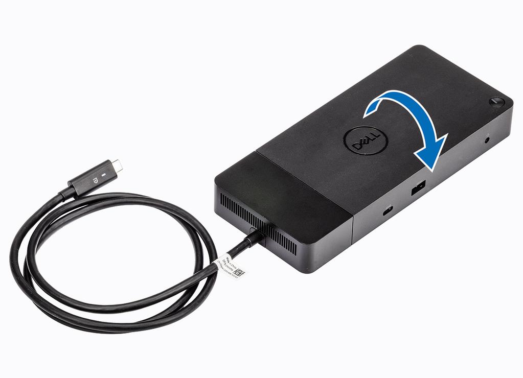 Αφαίρεση της μονάδας καλωδίου USB Type-C 8 Ο Σταθμός σύνδεσης Dell WD19 παραδίδεται με το καλώδιο USB Type-C συνδεδεμένο.