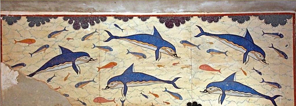«Τοιχογραφία των δελφινιών» Κνωσός, Ανάκτορο, Διαμέρισμα