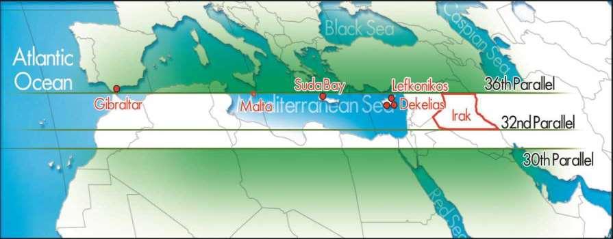 Μεσογείου) Χάρτης 8: Οριζόντιος Μεσογειακός Άξονας Αγγλοσαξονικής Επιρροής