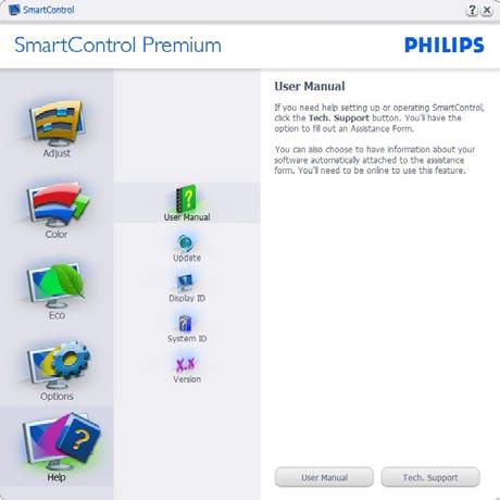 Help (Βοήθεια) >User Manual (Εγχειρίδιο χρήστη) - Θα είναι ενεργή μόνο όταν έχετε επιλέξει User Manual (Εγχειρίδιο χρήστη) από το αναπτυσσόμενο μενού Help (Βοήθεια).