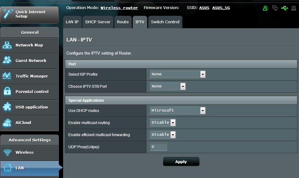 4.2.4 IPTV Ο ασύρματος δρομολογητής υποστηρίζει σύνδεση σε υπηρεσίες IPTV μέσω ενός ISP ή LAN.