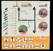 Punching tool Ø3 (1 τμχ./pc). Σωληνάκι Ø6 / Micro tube (30 m). Σταλάκτης σε λόγχη για γλάστρα / Dripper on stake for flower pots 0-100 l/h (10 τμχ./pcs).