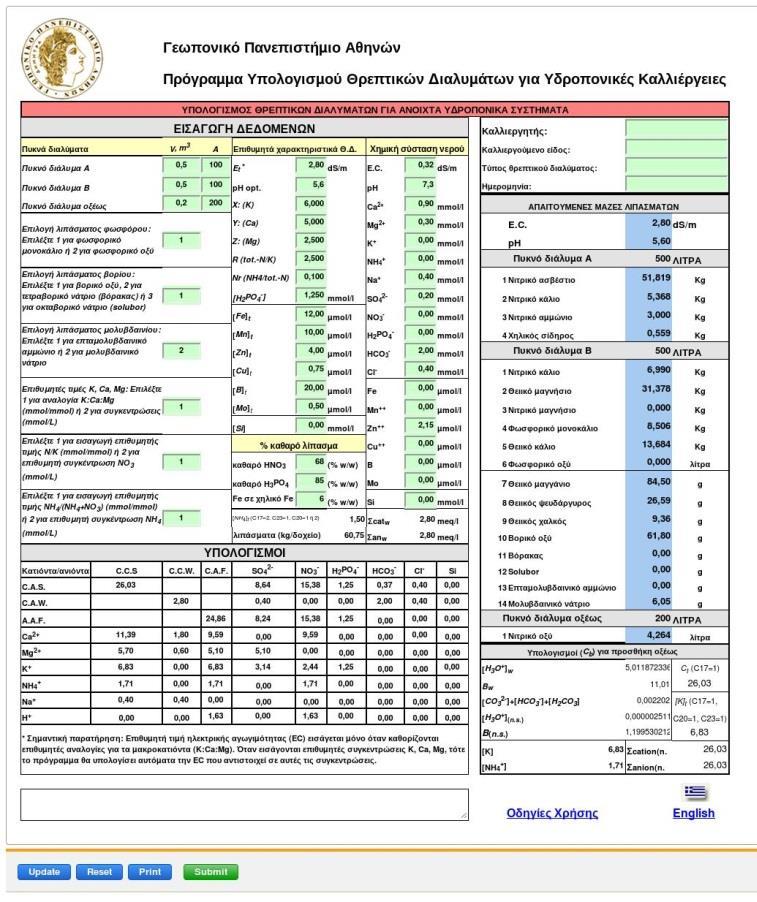 ΚΕΦΑΛΑΙΟ 3: Προϊόν (Υπηρεσία) 3.1 ΠΕΡΙΓΡΑΦΗ ΠΡΟΪΟΝΤΟΣ Το προϊόν (υπηρεσία) αποτελεί λογισμικό κατάρτισης συνταγής για υδροπονικές καλλιέργειες (Decision Support System).