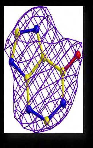 Εικόνα 26 η. Χάρτης ηλεκτρονιακής πυκνότητας της υποξανθίνης στο κέντρο αναστολής της GPb Όπως φαίνεται από την ηλεκτρονιακή πυκνότητα (Εικόνα 24) η υποξανθίνη συνδέεται ισχυρά στο κέντρο αναστολής.