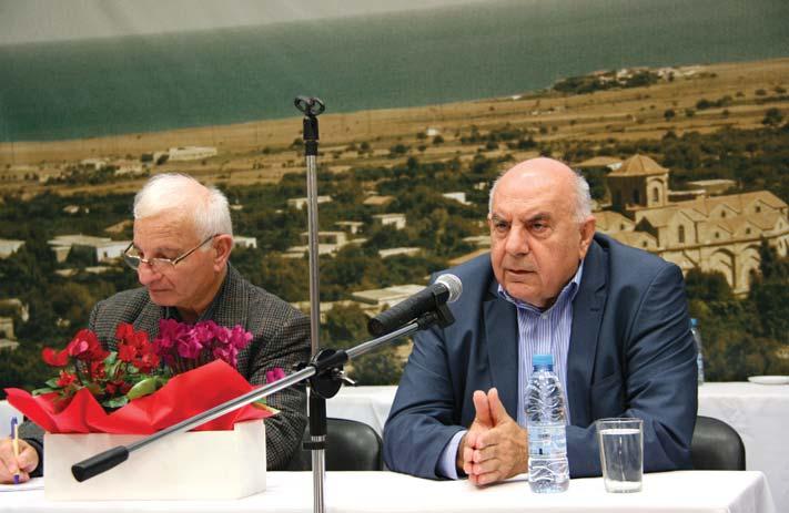 Τόσο του μνημοσύνου, όσο και του τρισαγίου, προέστη ο Πανιερώτατος Μητροπολίτης Κυρηνείας κ. Χρυσόστομος. Τον επιμνημόσυνο λόγο εκφώνησε ο Ευρωβουλευτής κ. Κώστας Μαυρίδης.
