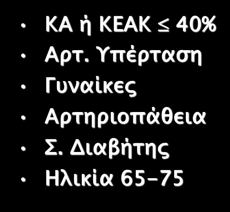 Εμβολή Ηλικία 75 *ΠΑΕΕ=Παροδικό ΑΕΕ ΚΑ ή ΚΕΑΚ