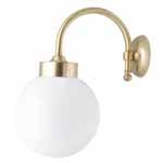 11 Watt GLOBES 200mm: WHITE, TRANSPARENT, SMOKED WALL LIGHT 4942-20 WITH GLOBE 20 35 cm OΞΥΝΤΕ/ WITH SMOKED GLOBE ΣΑΤΙΝΕ/ NICKEL