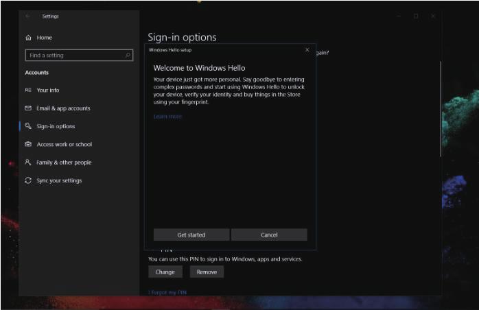 Κάνετε κλικ στο sign-in options (επιλογές σύνδεσης) στην πλαϊνή στήλη. c.