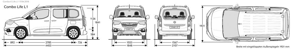 Opel Combo Life Τεχνικά