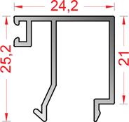 GLAZING HICKNESS ΦΥΛΛΟΥ SASH 34MM ΚΑΣΑΣ FRAME 21MM ΠΗΧΑΚΙ 101-079A