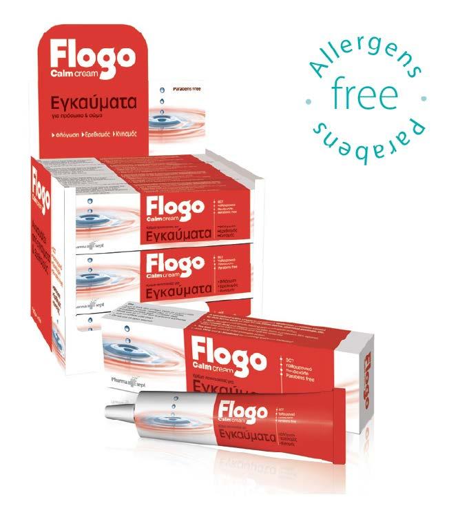 Flogo Calm Cream 50ml Εγκαύματα - Φλόγωση - Ερεθισμός - Κνησμός ΤΚρέμα εξειδικευμένης δράσης (πρόσωπο & σώμα) για άμεση και αποτελεσματική αντιμετώπιση εγκαυμάτων (ηλιακών, θερμικών, χημικών κλπ).