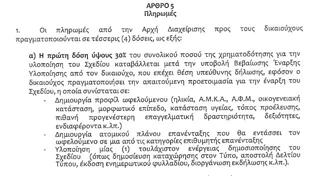 υπογράφτηκε στις 24-12-2014 και στάλθηκε υπογεγραμμένη στην Περιφέρεια Δυτικής Ελλάδας με το υπ αριθμ 420/39/3-2-2015 έγγραφο της αρμόδιας υπηρεσίας διαχείρισης του προγράμματος (ΕΙΕΑΔ).