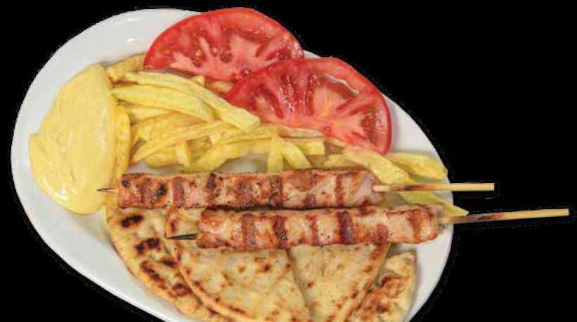 (2 pieces) Kebab(2 pieces) FOR VEGETARIANS Μπιφτέκι Λαχανικών (μερίδα) Vegetable Burger (portion) ΟΜΕΛΕΤΕΣ Ομελέτα Λαχανικών με γραβιέρα Νάξου (πιπεριά, ντομάτα, κρεμμύδι) Ομελέτα Γραβιέρα-Μπέικον
