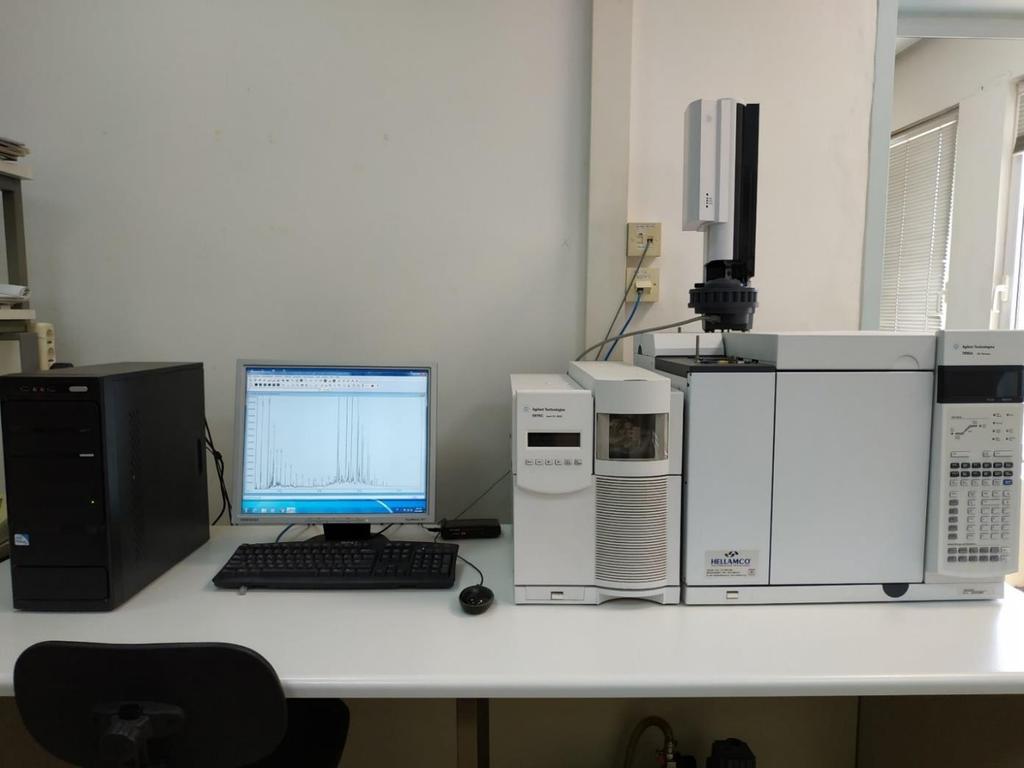 Ανάλυση σύστασης πετρελαϊκών ρευστών Αέριος χρωματογράφος φασματογράφος μάζας GC-MS Προσδιορισμός σύστασης