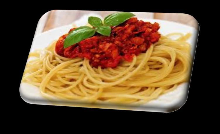 Ζυμαρικά - Pasta Σπαγγέτι με σάλτσα Ναπολιταίν Spaghetti Napolitana Σπαγγέτι με σάλτσα ντομάτας, πλούσια σε