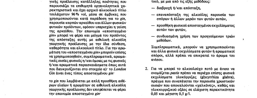 Αριθ. L 160/6 Επίσημη Εφημερίδα των Ευρωπάϊκων Κοινοτήτων 12. 6. 89 β) το ποτο που λαμβάνεται μπορεί να ονομάζεται Wacholder, ginebra, ή genebra.