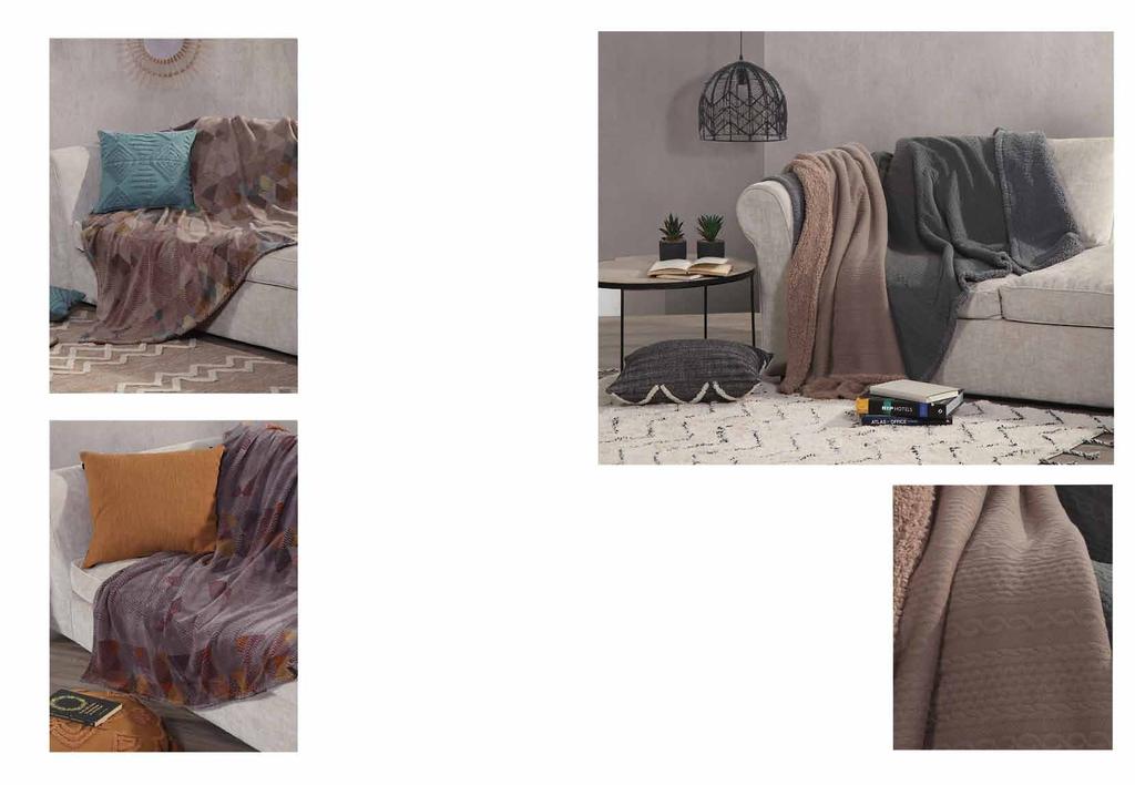 Beige Vitro Κουβέρτα καναπέ με ύφασμα από 100% fleece πολυέστερ Beige Grey 130x170-19,50 13,65 BEST PRICE Grey
